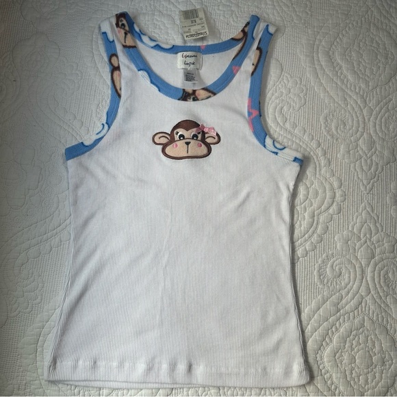 Expressions Lingerie Y2K Fuzzy Monkey Tank Top. Size: Medium. NWT. Deadstock. - Picture 1 of 6